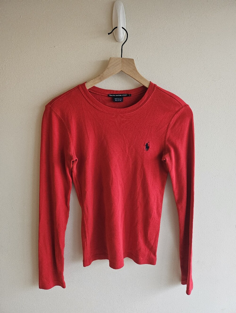Ralph Lauren Polo Cotton Red Pony Logo Long Sleeve Small